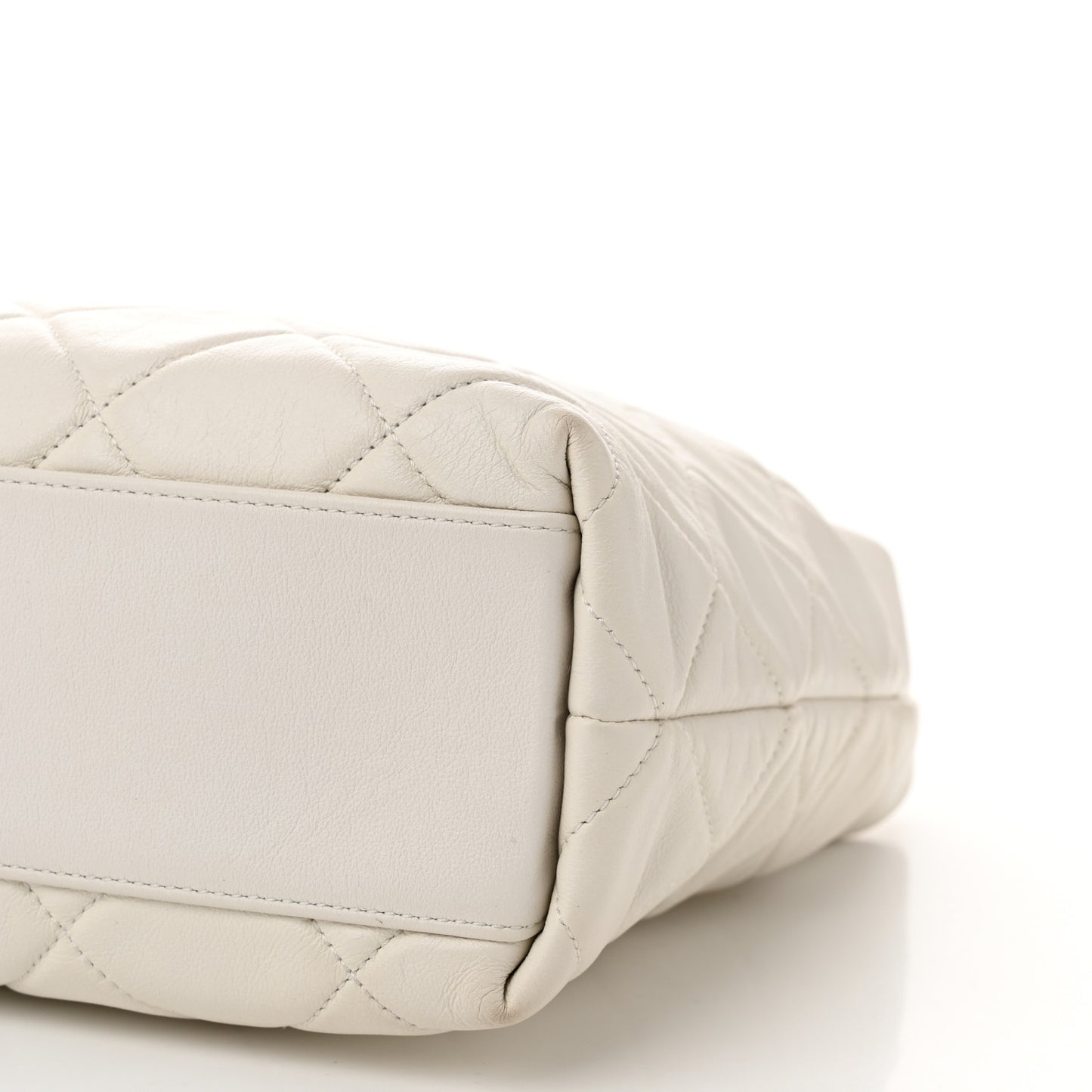 Calfskin Quilted Close To Me Hobo White