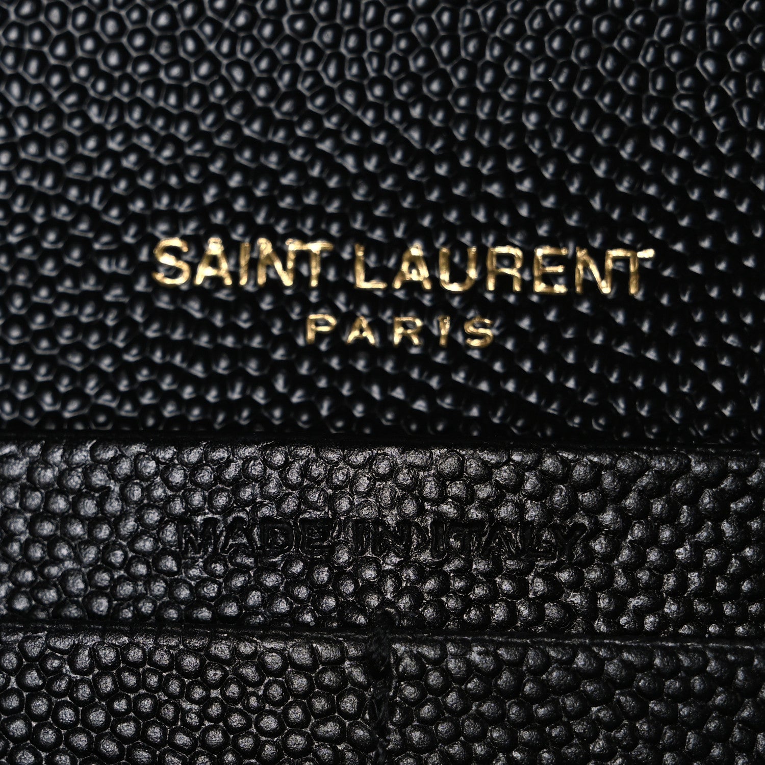 Saint Laurent Grain De Poudre Matelasse Chevron Monogram Flap Wallet Black 6 of 7
