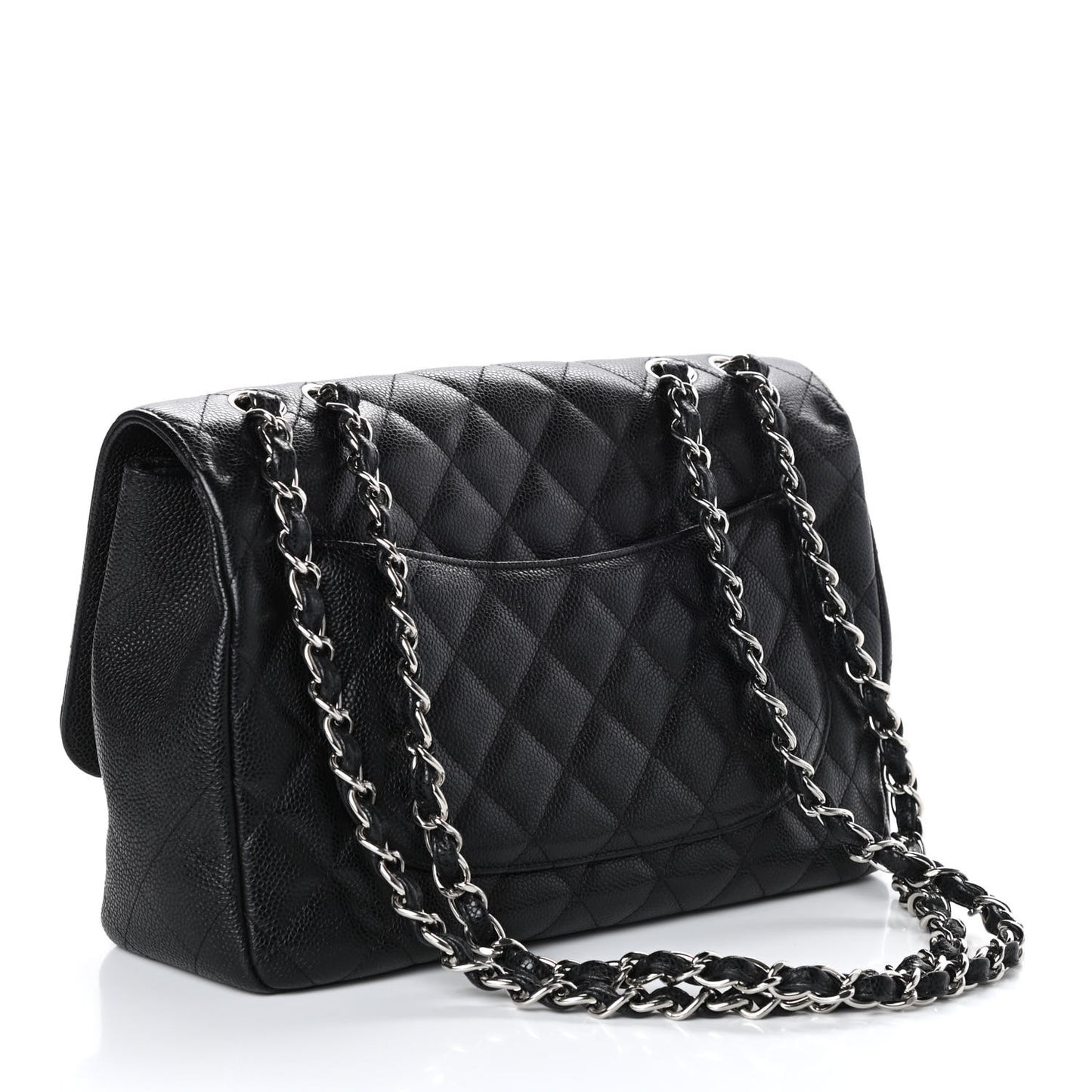 Caviar Quilted Jumbo Single Flap Black