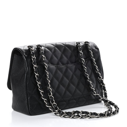 Chanel Caviar Quilted Jumbo Single Flap Black 3 of 10