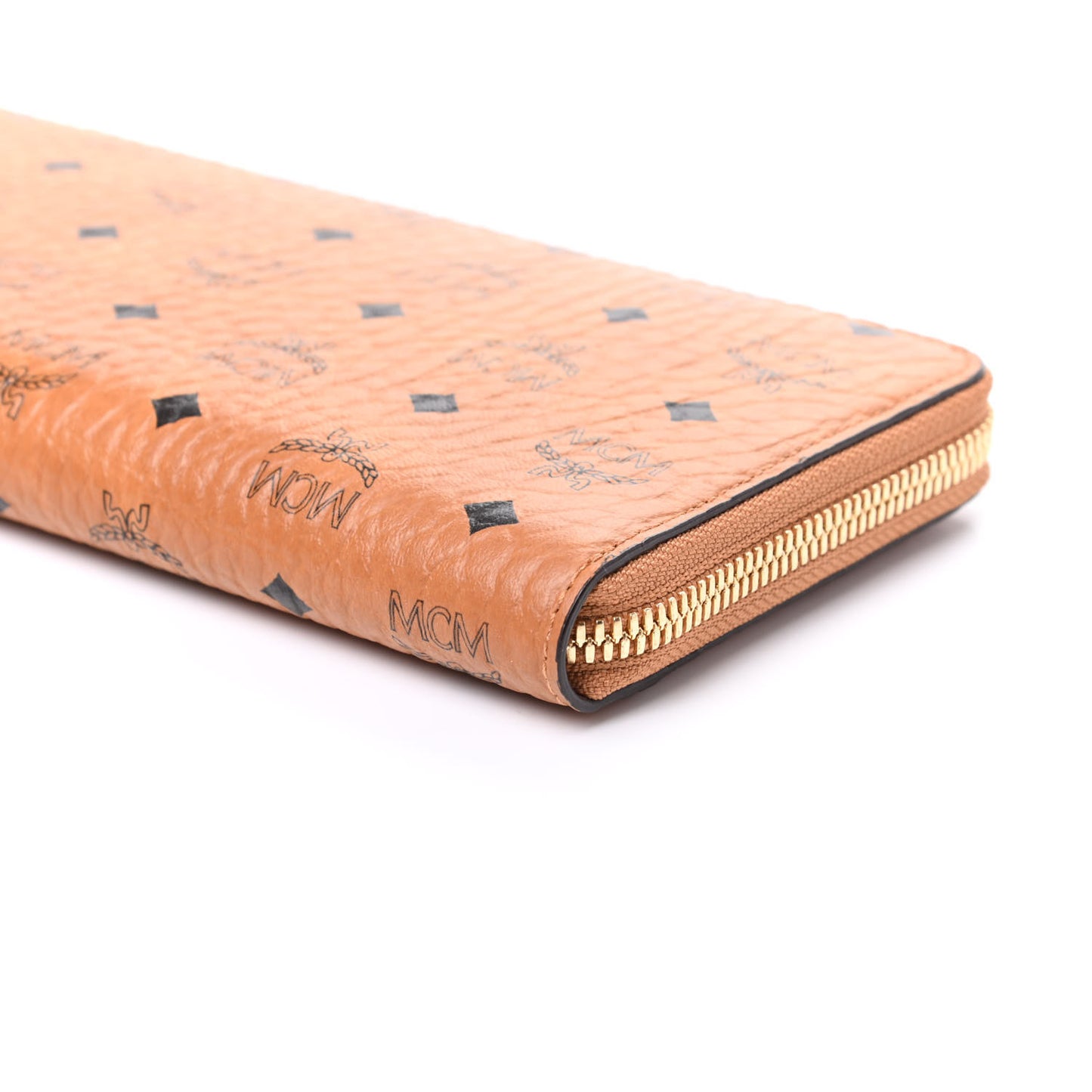 Visetos Large Zip Around Wallet Cognac