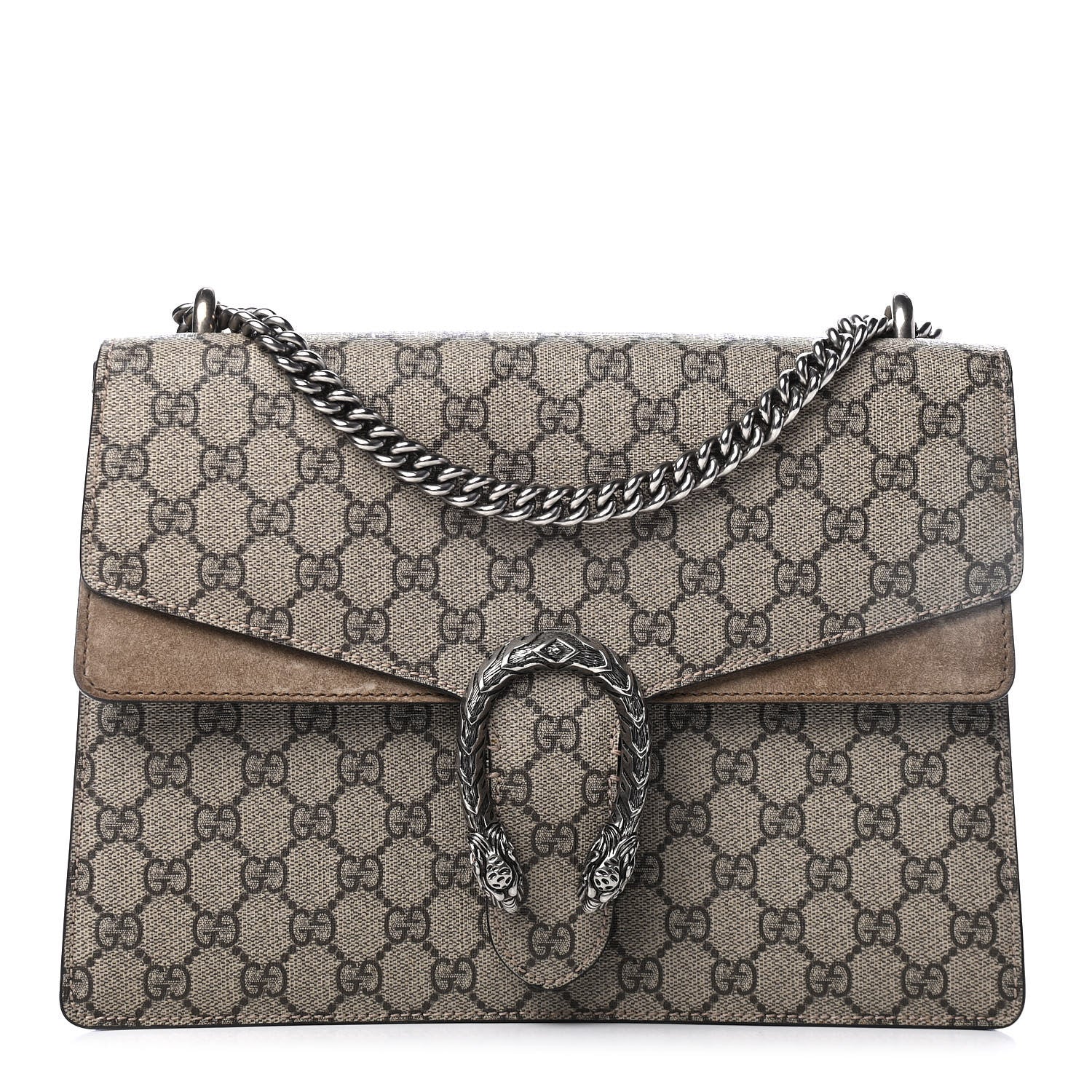 Gucci GG Supreme Monogram Medium Dionysus Shoulder Bag Taupe 1 of 5