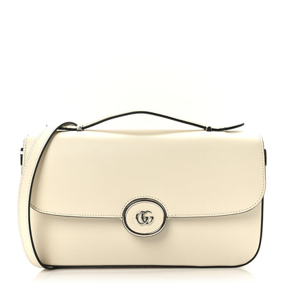 Gucci Senna Calfskin Petite GG Top Handle Shoulder Bag Mystic White 1 of 9