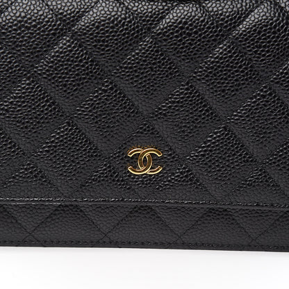 Chanel Caviar Quilted Wallet On Chain WOC Black 13 of 14