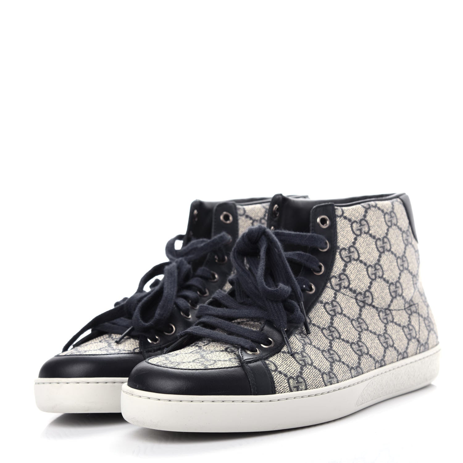 Gucci GG Supreme Monogram Mens Sneakers 8.5 Blue 3 of 10