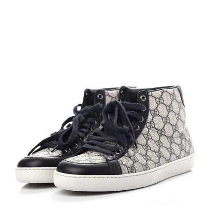 Gucci GG Supreme Monogram Mens Sneakers 8.5 Blue 3 of 10