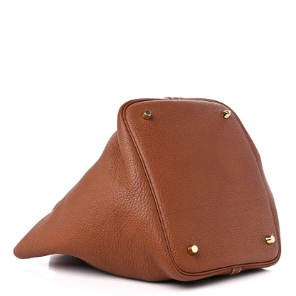 Hermes Taurillon Clemence Picotin Lock 22 MM Gold 4 of 12