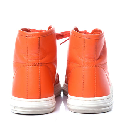 Gucci Nappa Studded Womens High Top Sneakers 36.5 Vibrant Orange 6 of 10