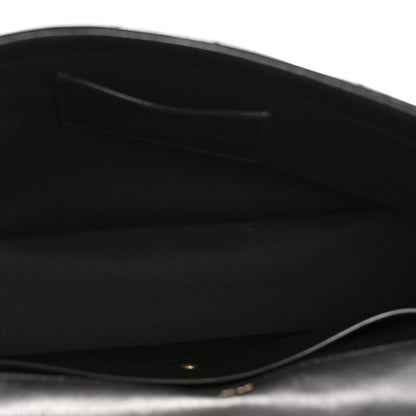 Saint Laurent Lambskin Chevron Quilted Large Loulou Black 6 of 14