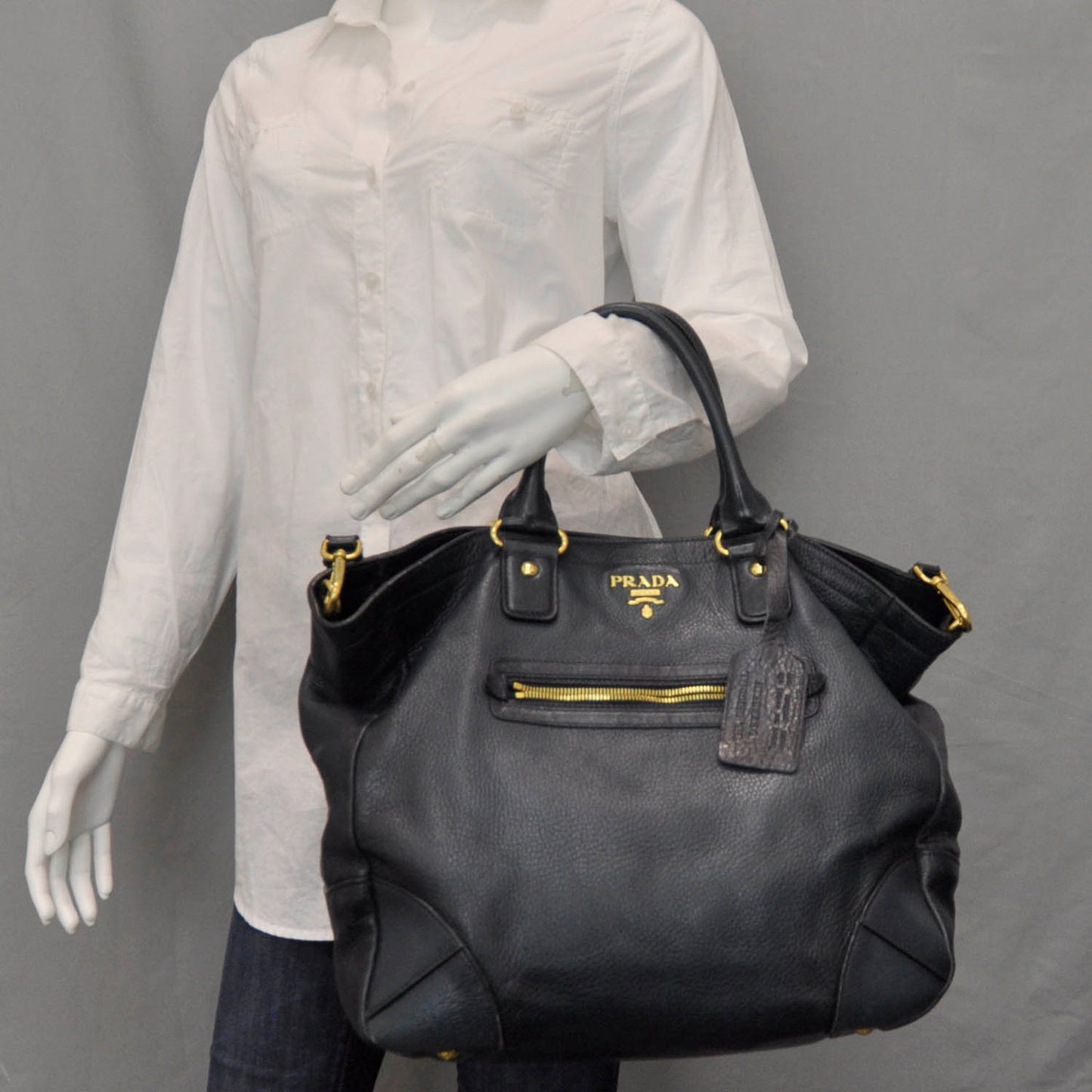 Cervo Deerskin Hobo Denim