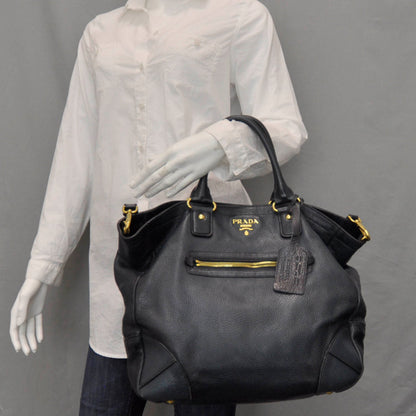 Prada Cervo Deerskin Hobo Denim 2 of 7