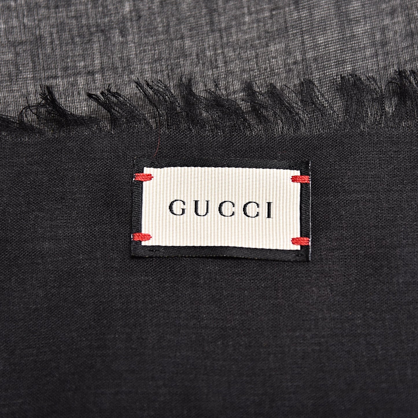 Modal Silk Coco Capitan Logo Square Scarf Black
