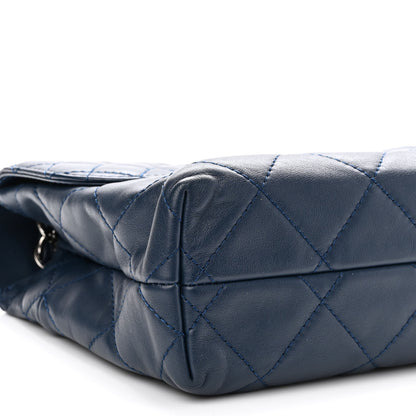 Chanel Calfskin Quilted In the Business Flap Dark Navy Blue 9 of 10