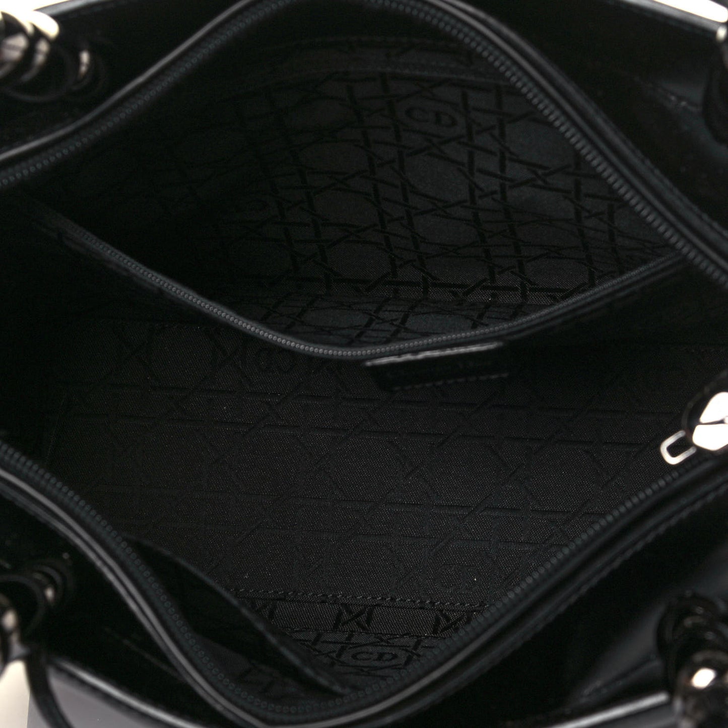 Calfskin Maris Pearl Beaded Top Handle Bag Black