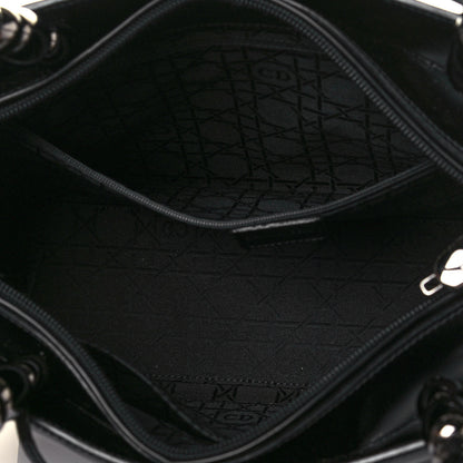 Christian Dior Calfskin Maris Pearl Beaded Top Handle Bag Black 5 of 14