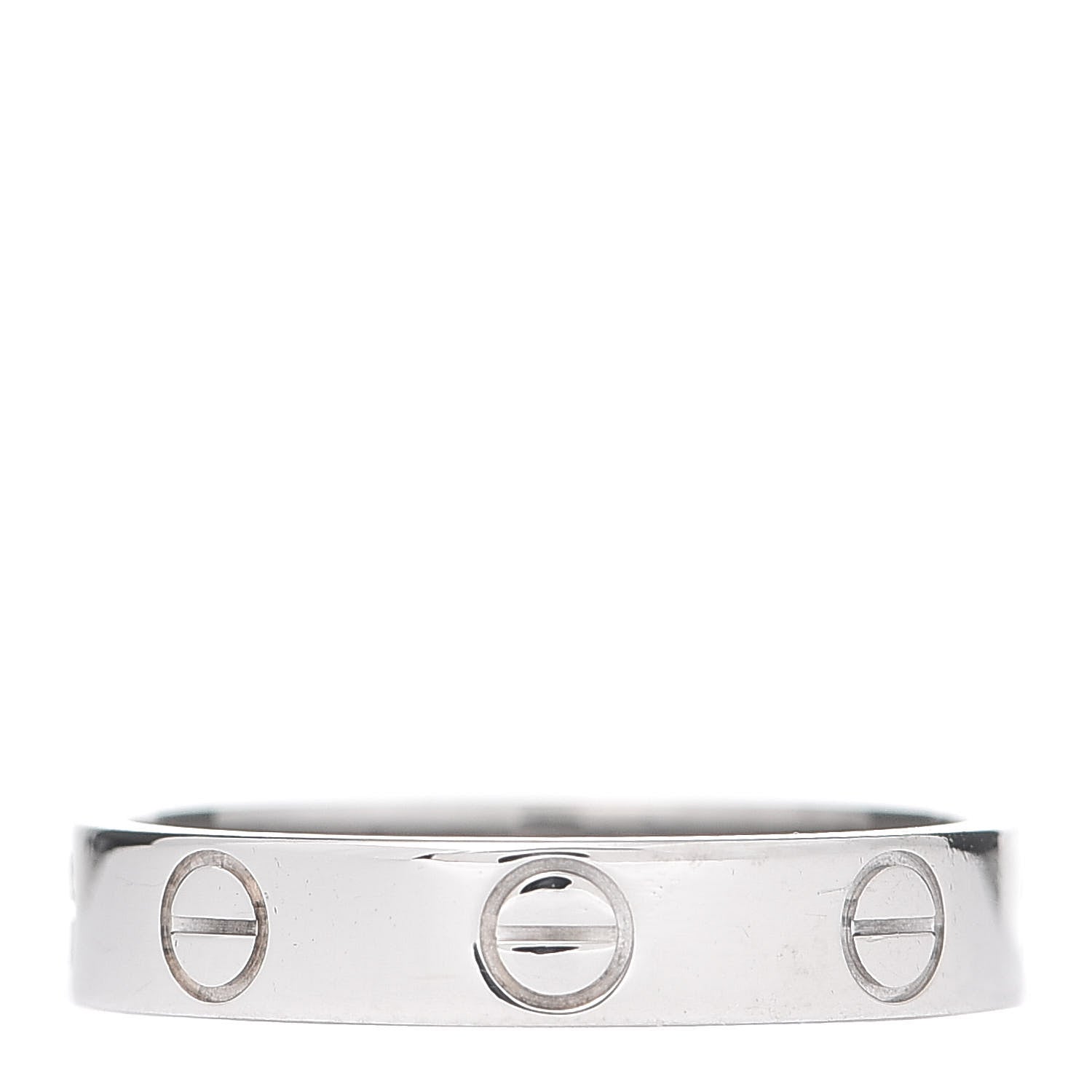 Cartier 18K White Gold 3.5mm LOVE Wedding Band Ring 51 5.75 1 of 4