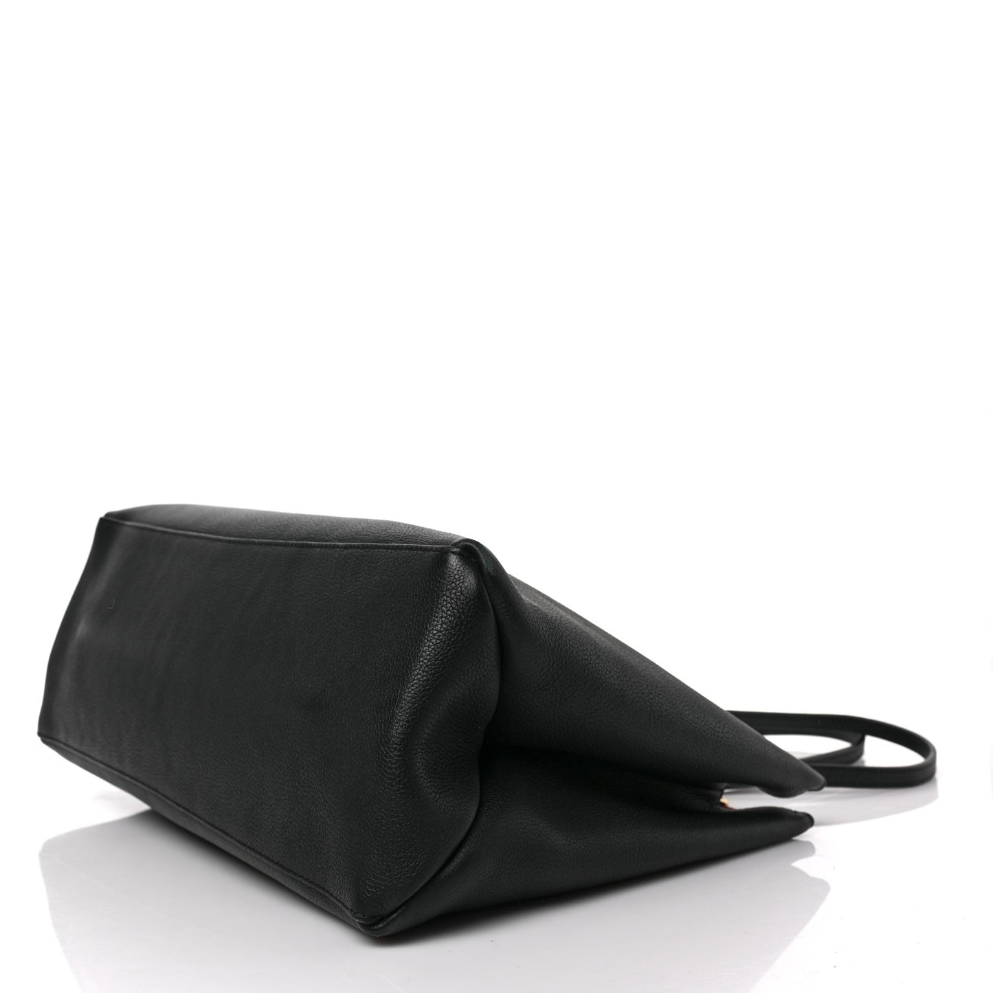 Grained Calfskin Lockme Shopper Black