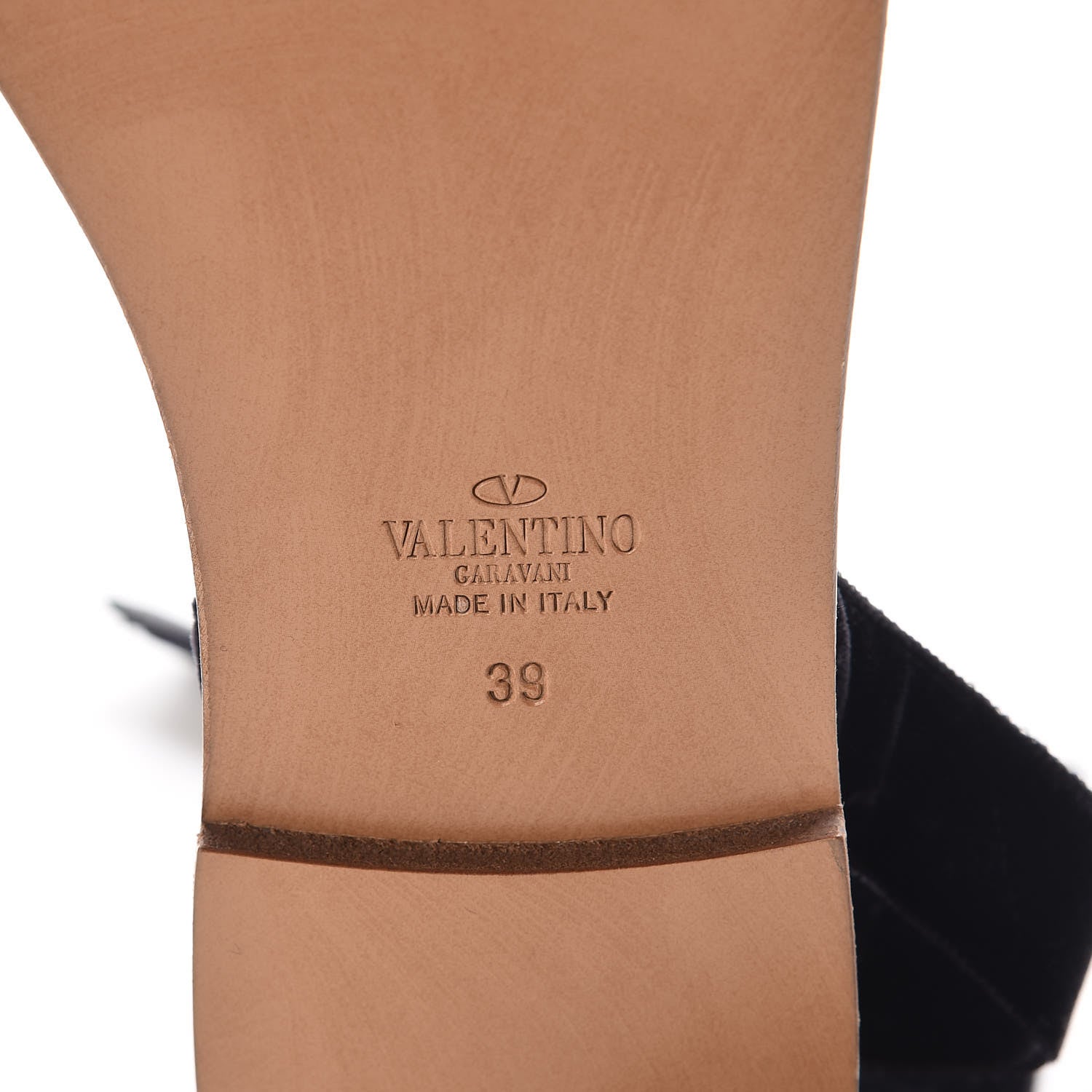 Valentino Garavani Velvet Lace Up Flat Sandals 39 Black 6 of 11