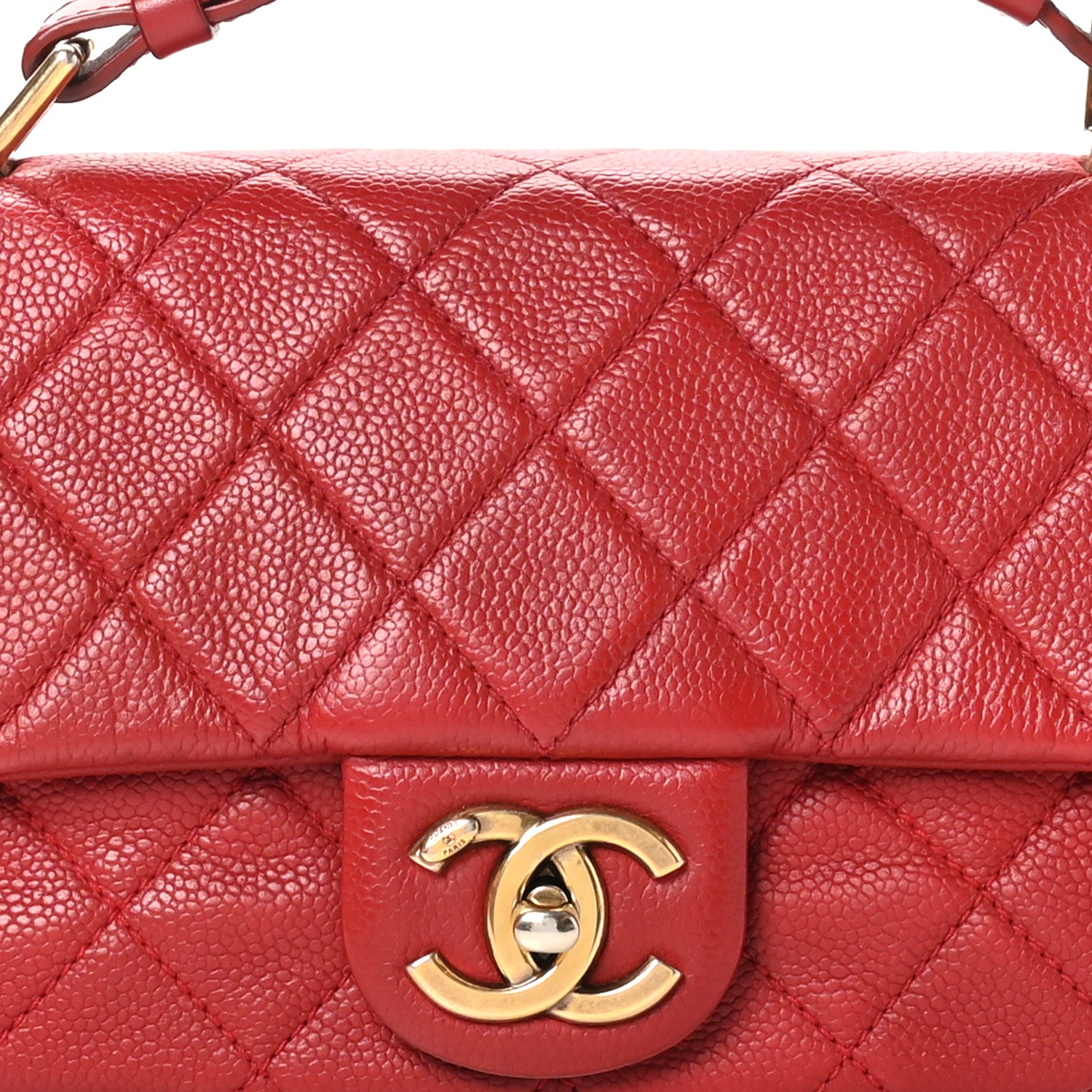 Chanel Iridescent Caviar Quilted Medium Chic Quilt Flap Red 8 of 10