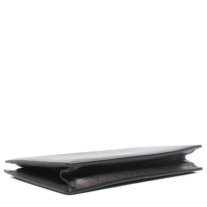 Saint Laurent Metallic Calfskin Lutetia Clutch Gunmetal 4 of 8