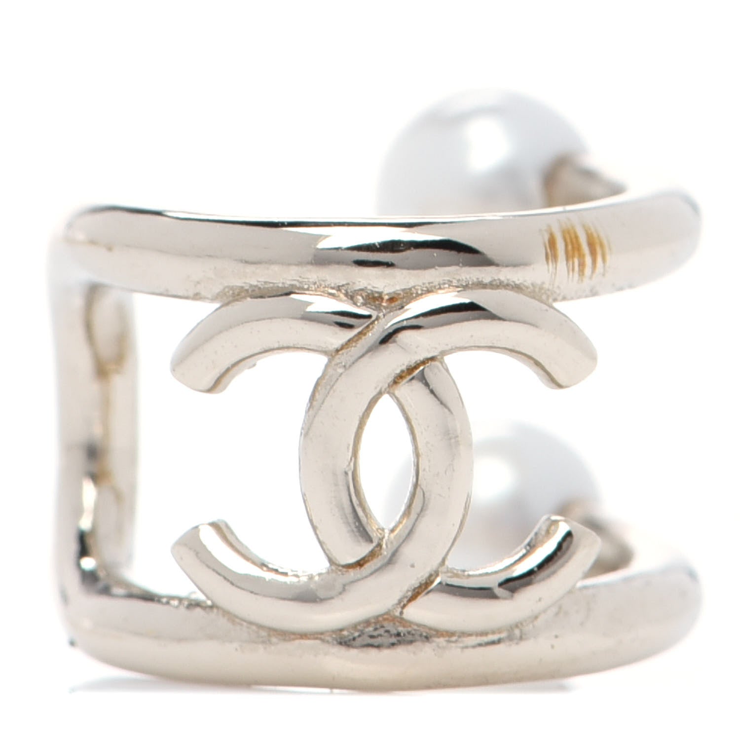 Chanel Pearl CC Single Ear Cuff Gold 1 of 4