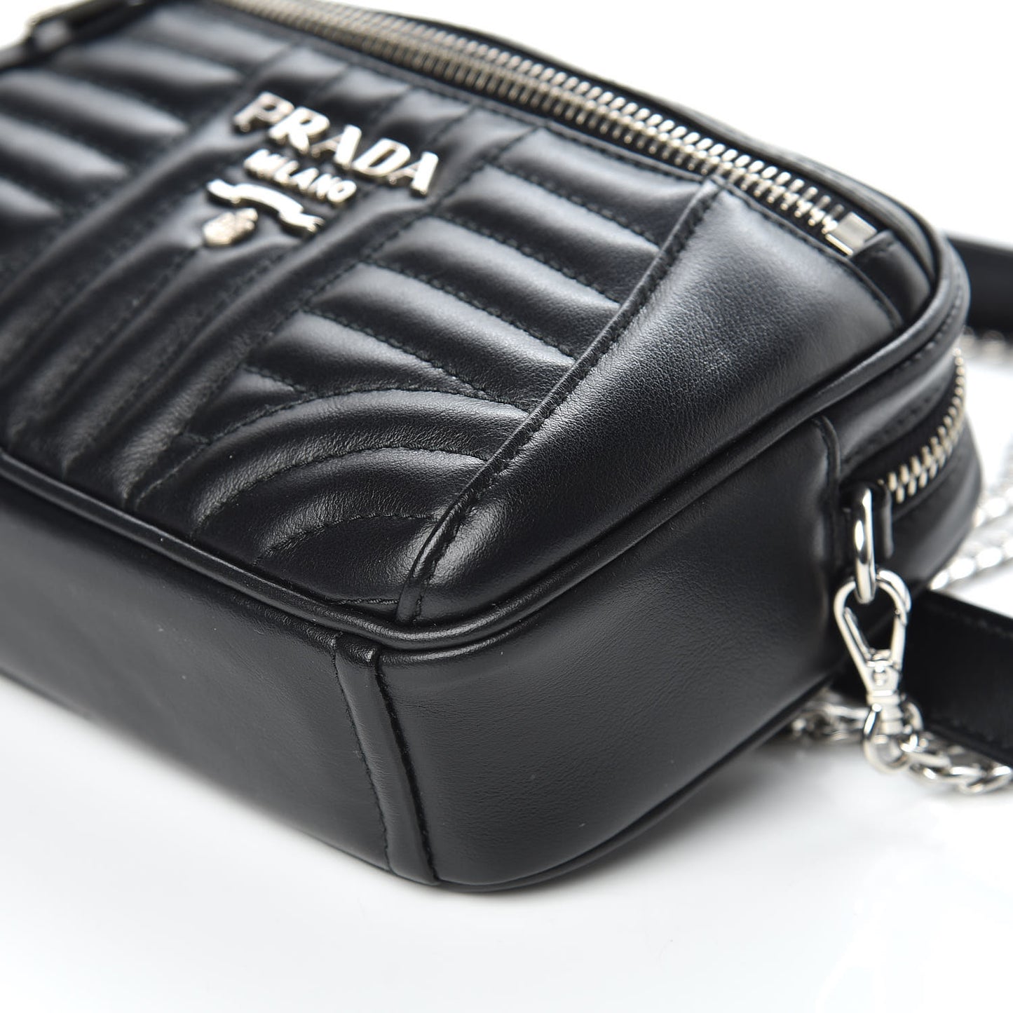 Soft Calfskin Impunture Diagramme Belt Bag Black