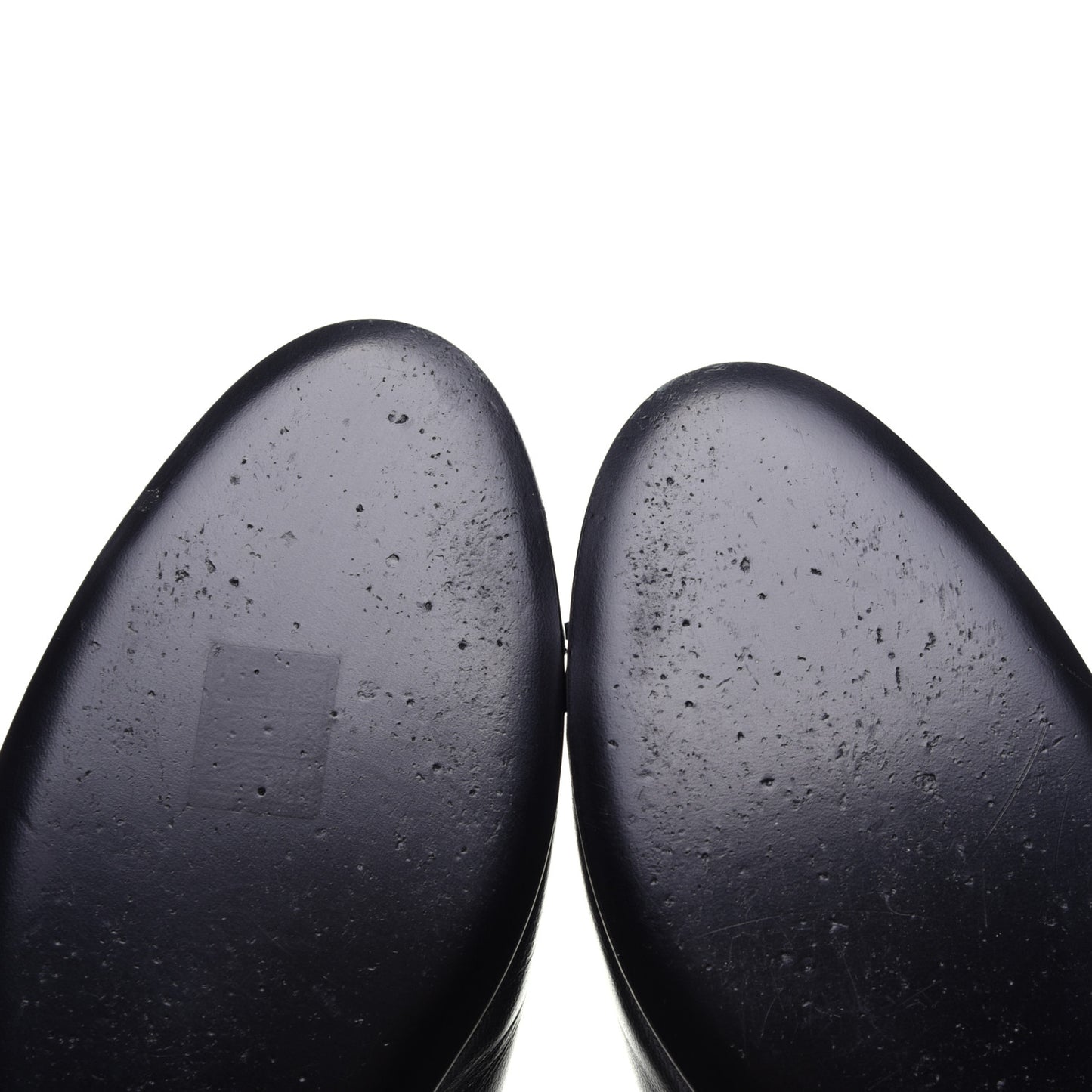 Lambskin Patent Cap Toe Ballerina Flats 40.5 Black