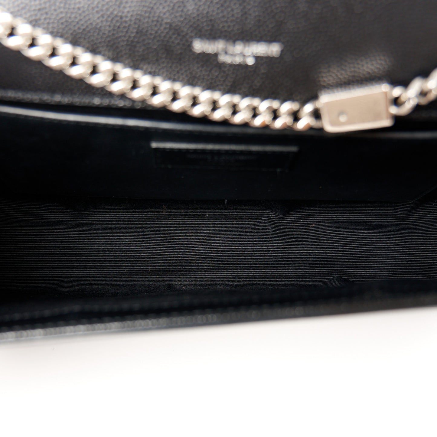 Grain De Poudre Medium Classic Monogram Kate Satchel Black