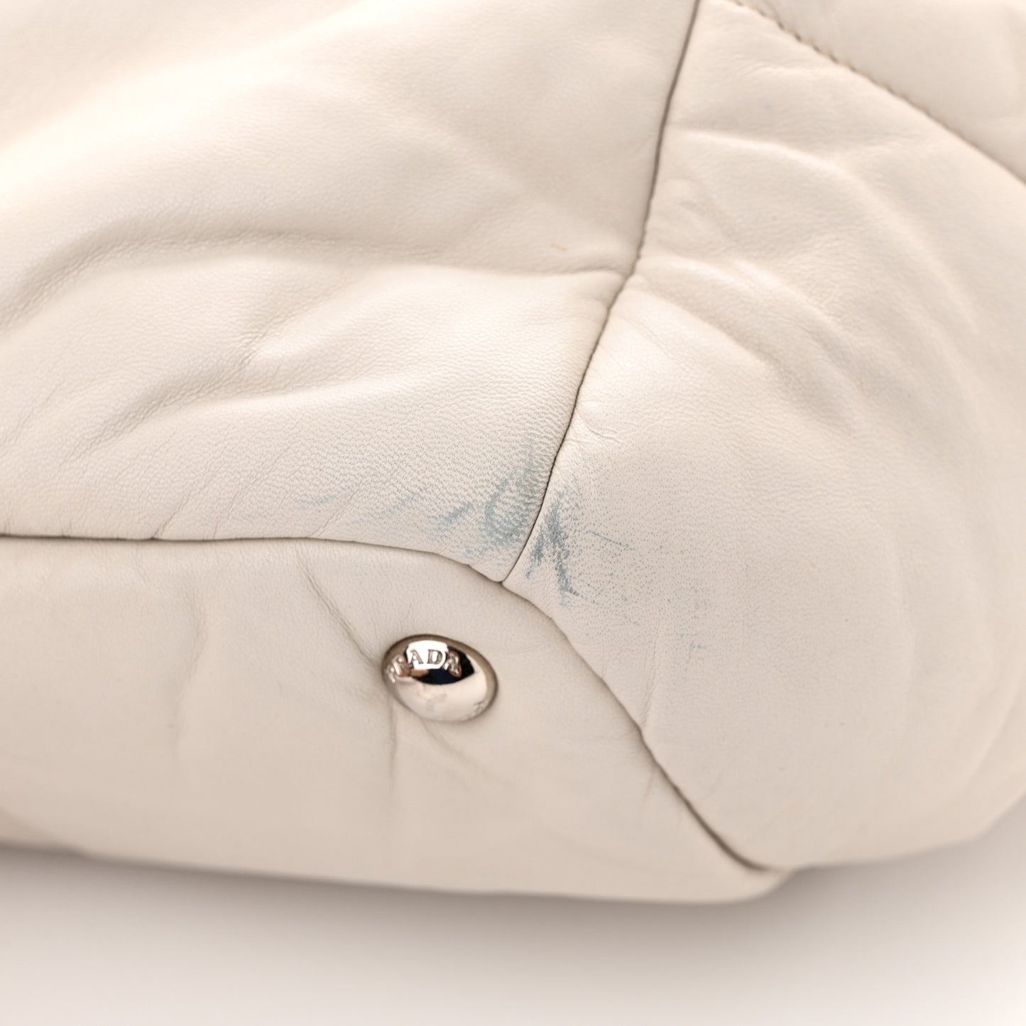 Nappa Bomber Tote Bianco