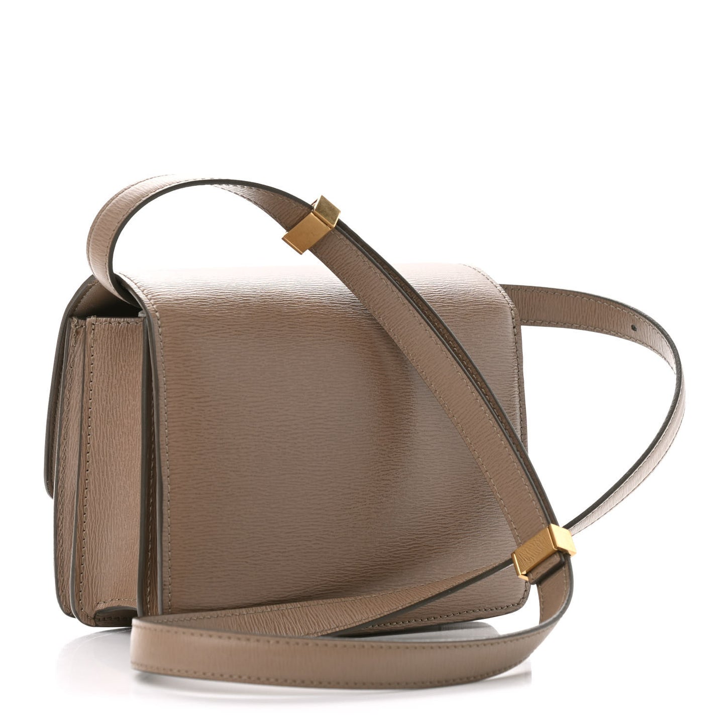 Liege Calfskin Small Classic Box Flap Bag Taupe