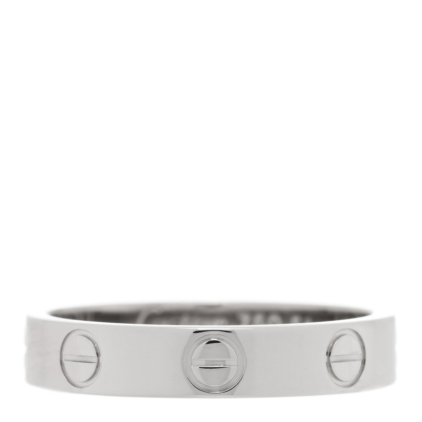 18K White Gold 3.5mm LOVE Wedding Band Ring 51 5.75