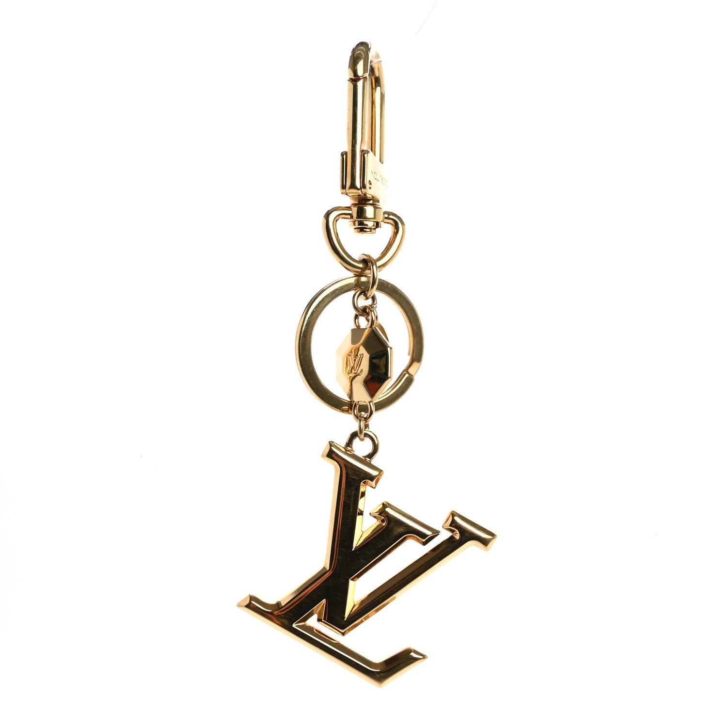 Louis Vuitton LV Facettes Bag Charm Key Holder Gold 5 of 6