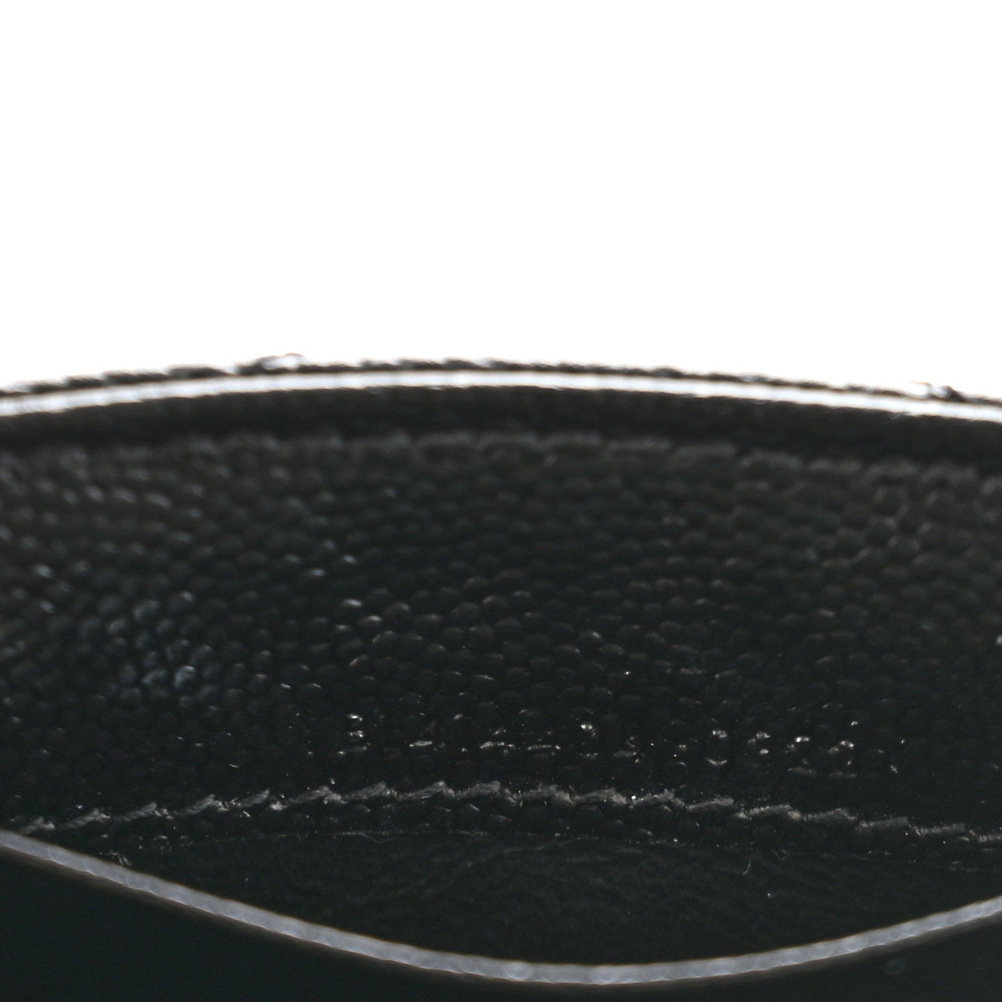 Grain De Poudre Matelasse Chevron Small Monogram Envelope Wallet Black