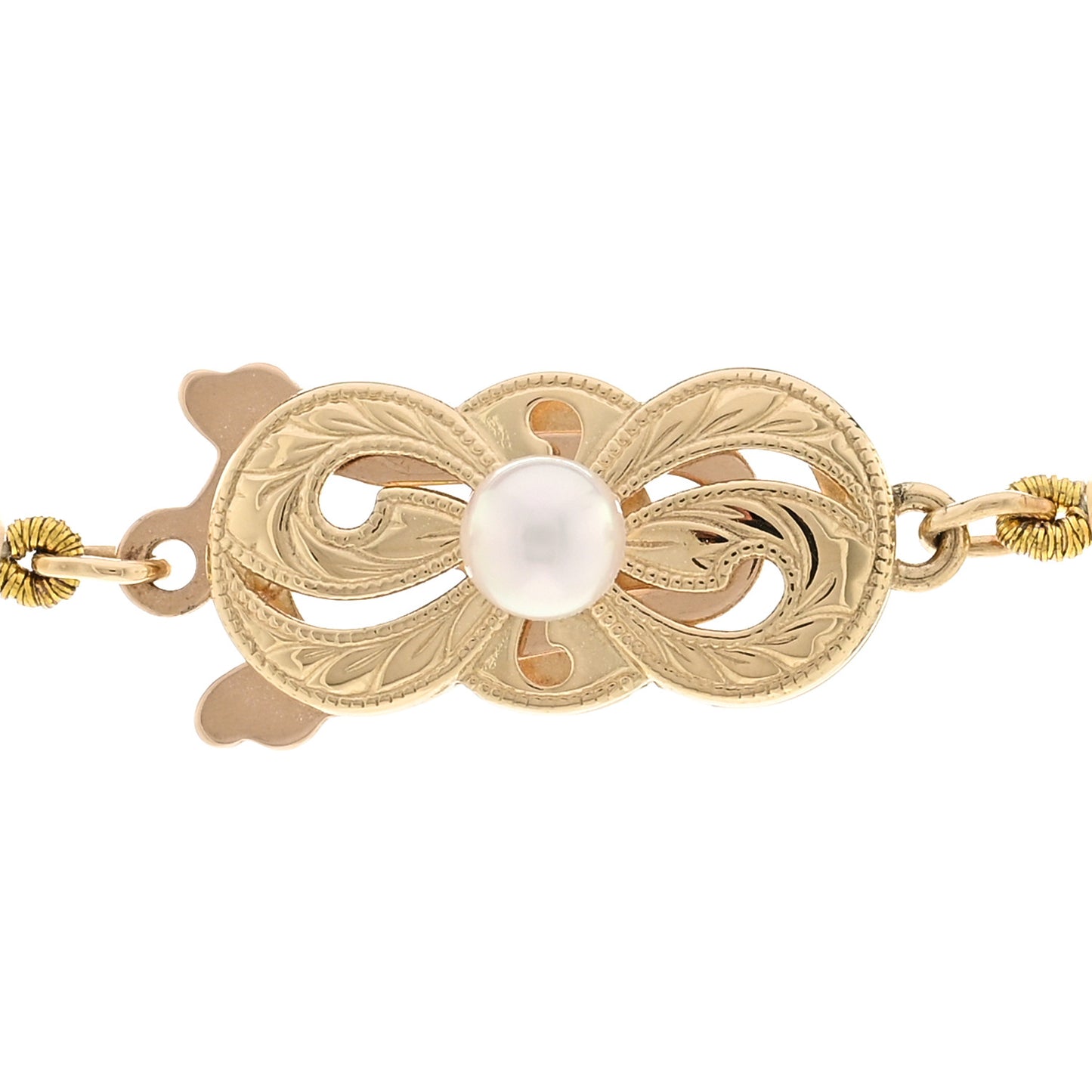 18K Yellow Gold Akoya Cultured Pearl 6.5-7mm Strand Necklace