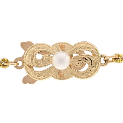 Mikimoto 18K Yellow Gold Akoya Cultured Pearl 6.5-7mm Strand Necklace 4 of 5