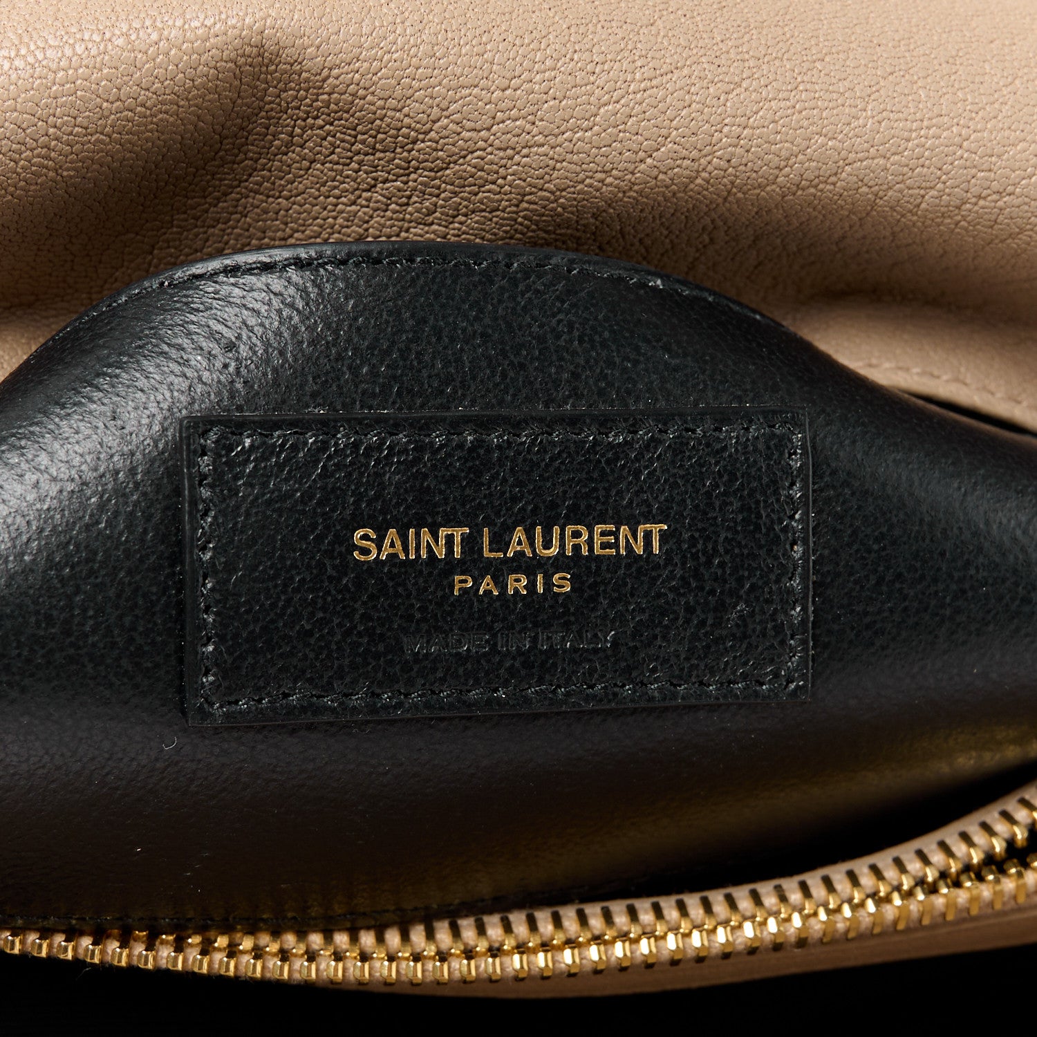 Saint Laurent Sheepskin Matelasse Chevron Monogram Medium College Bag Dark Beige 7 of 17