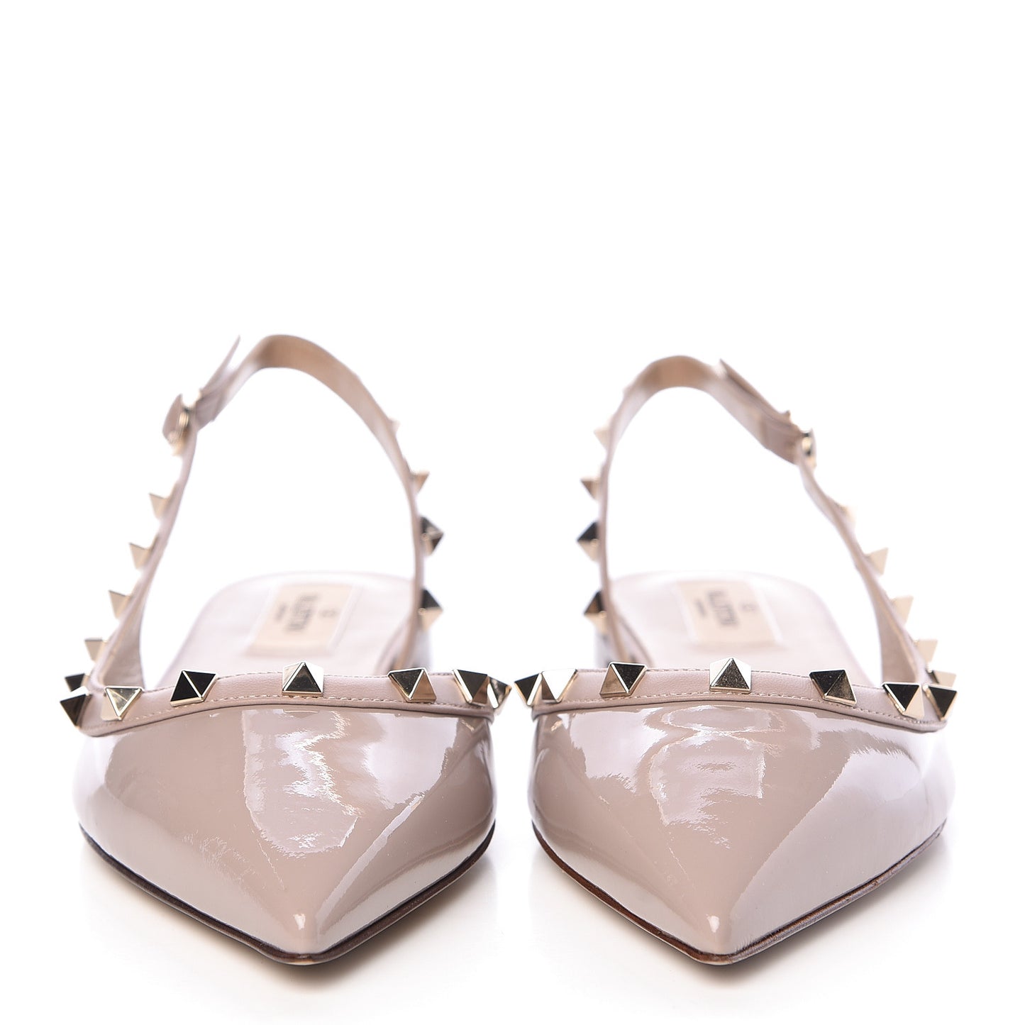 Patent Rockstud Slingback Flats 38 Poudre
