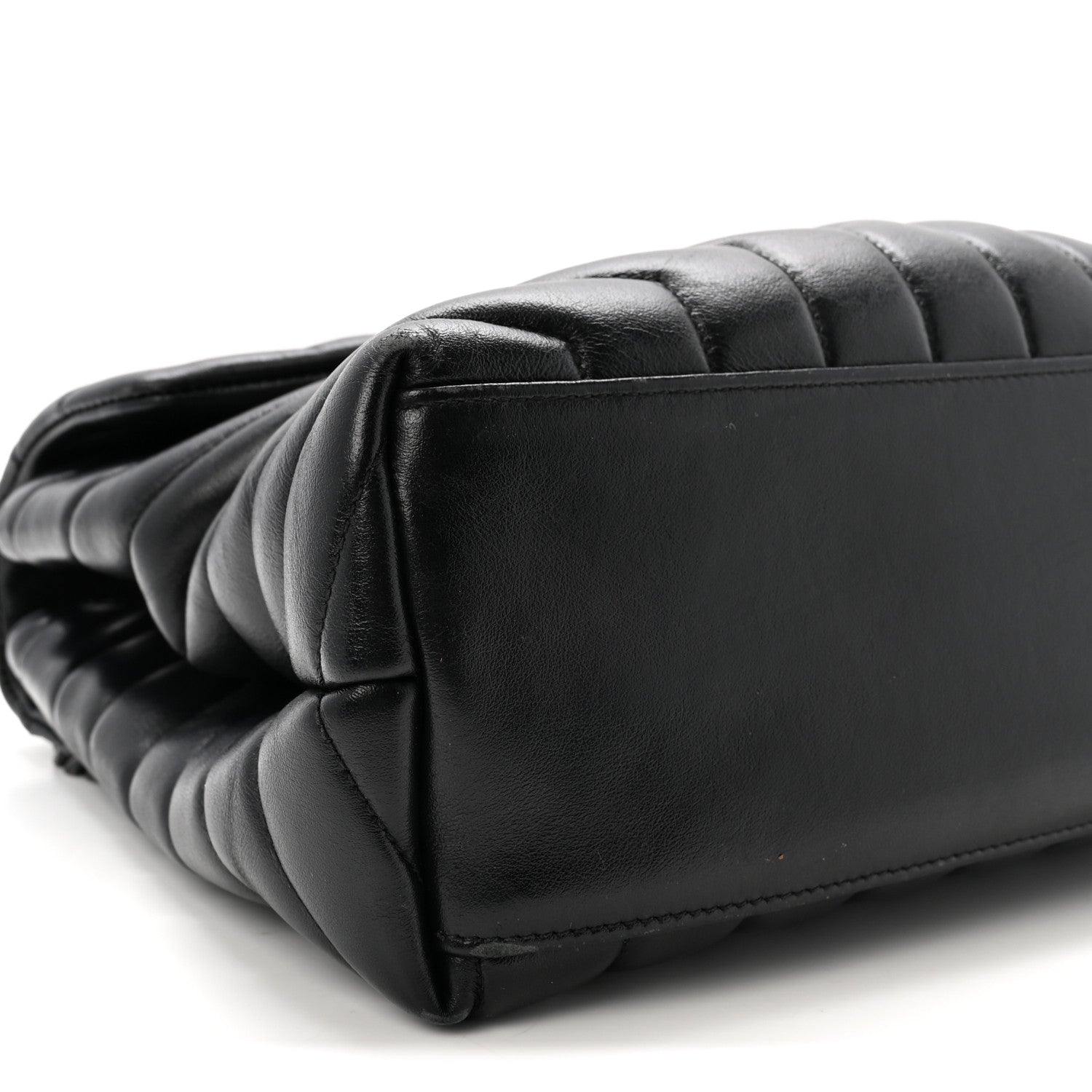 Saint Laurent Calfskin Y Quilted Monogram Medium Loulou Chain Satchel Black 8 of 9