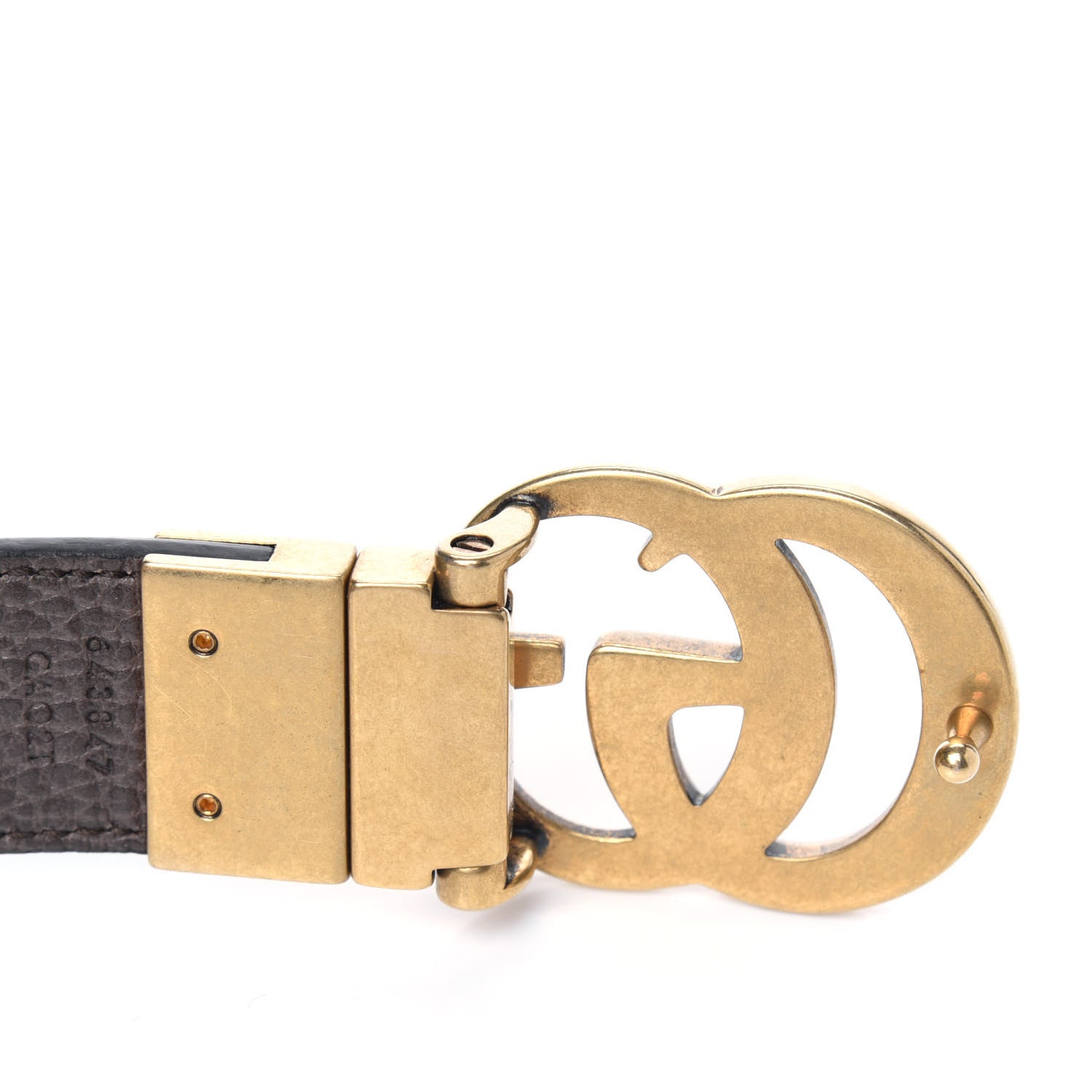 Gucci Dollar Calfskin Double G Reversible 30mm Belt 105 42 Black New Acero 5 of 8