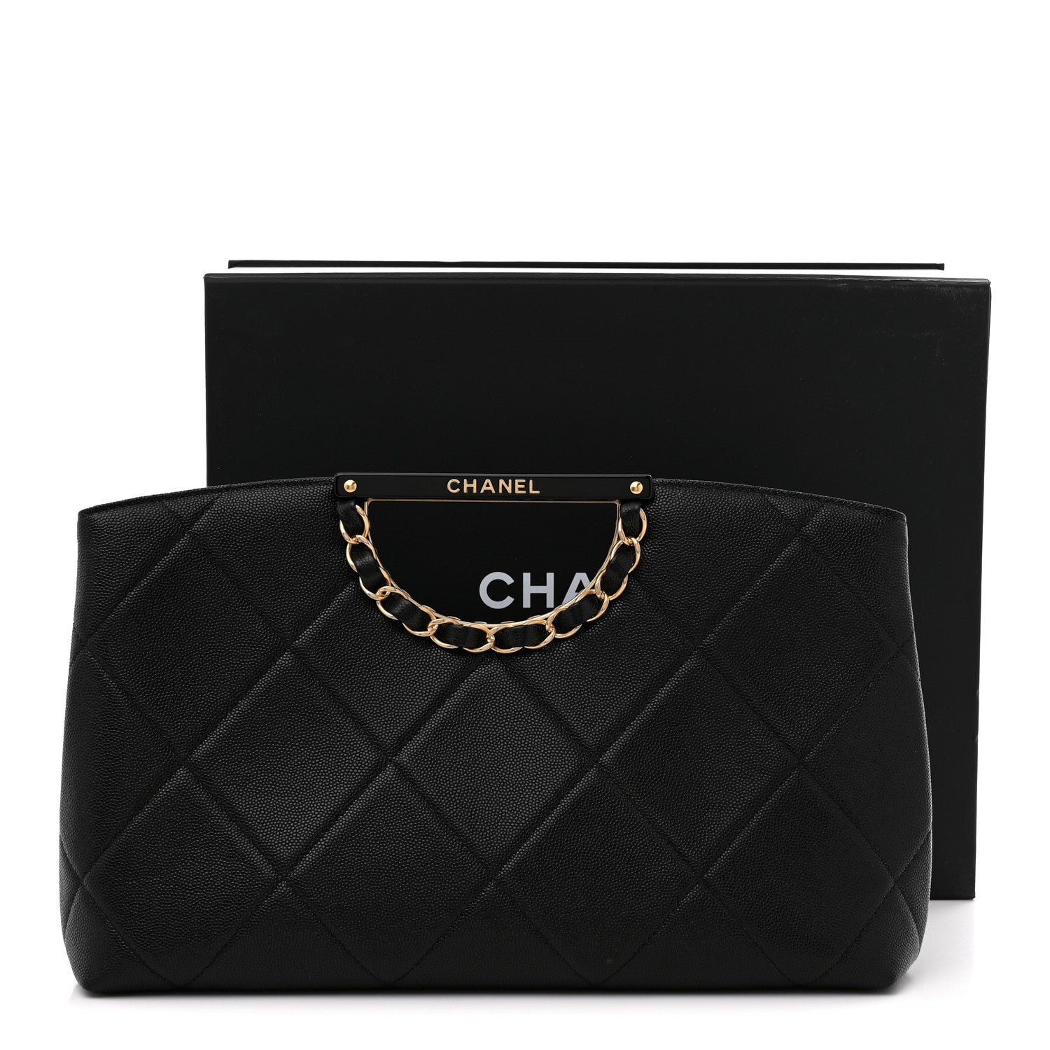 Chanel Caviar Quilted A Real Catch Clutch Black 11 of 11