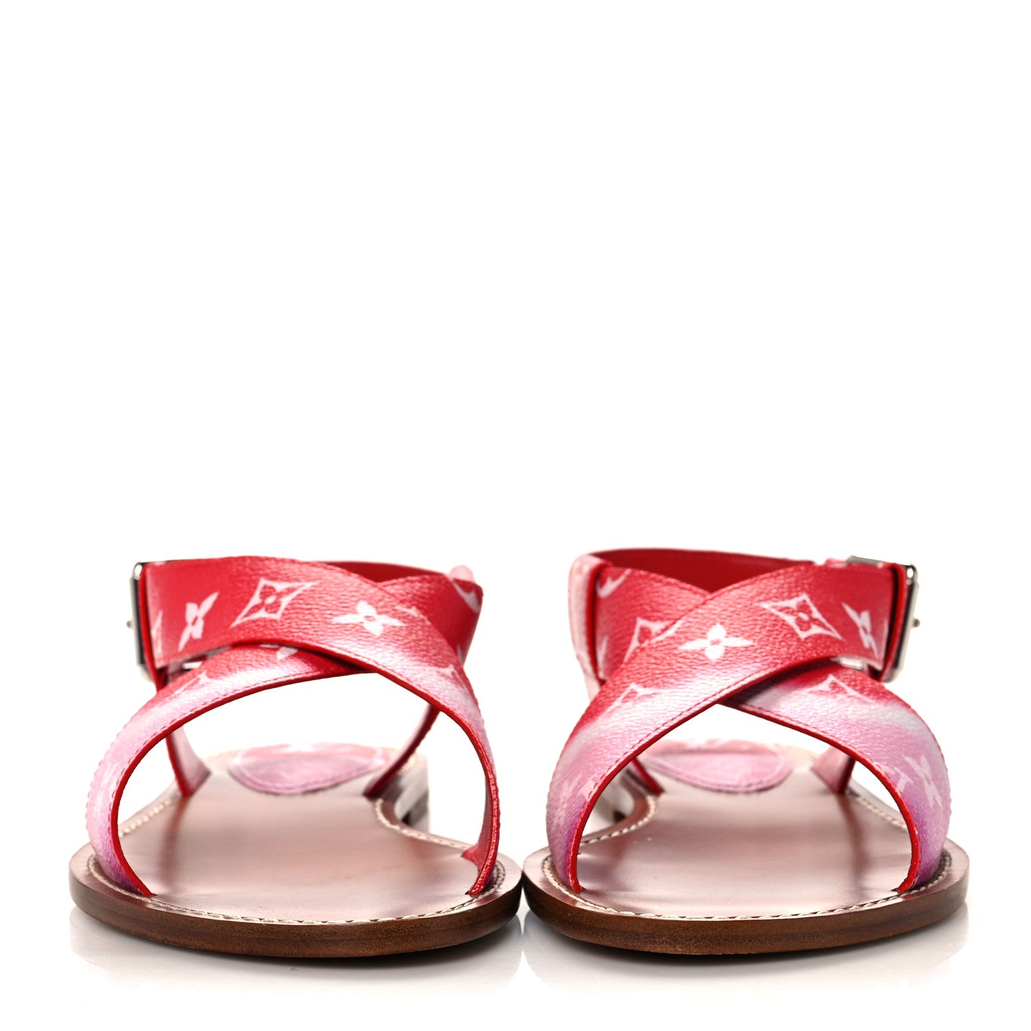 Louis Vuitton Monogram Escale Palma Flat Sandals 38 Rouge 2 of 8