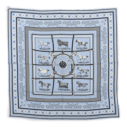 Hermes Cashmere Couvertures Et Tenues Shawl 140 Cile Black White 1 of 4