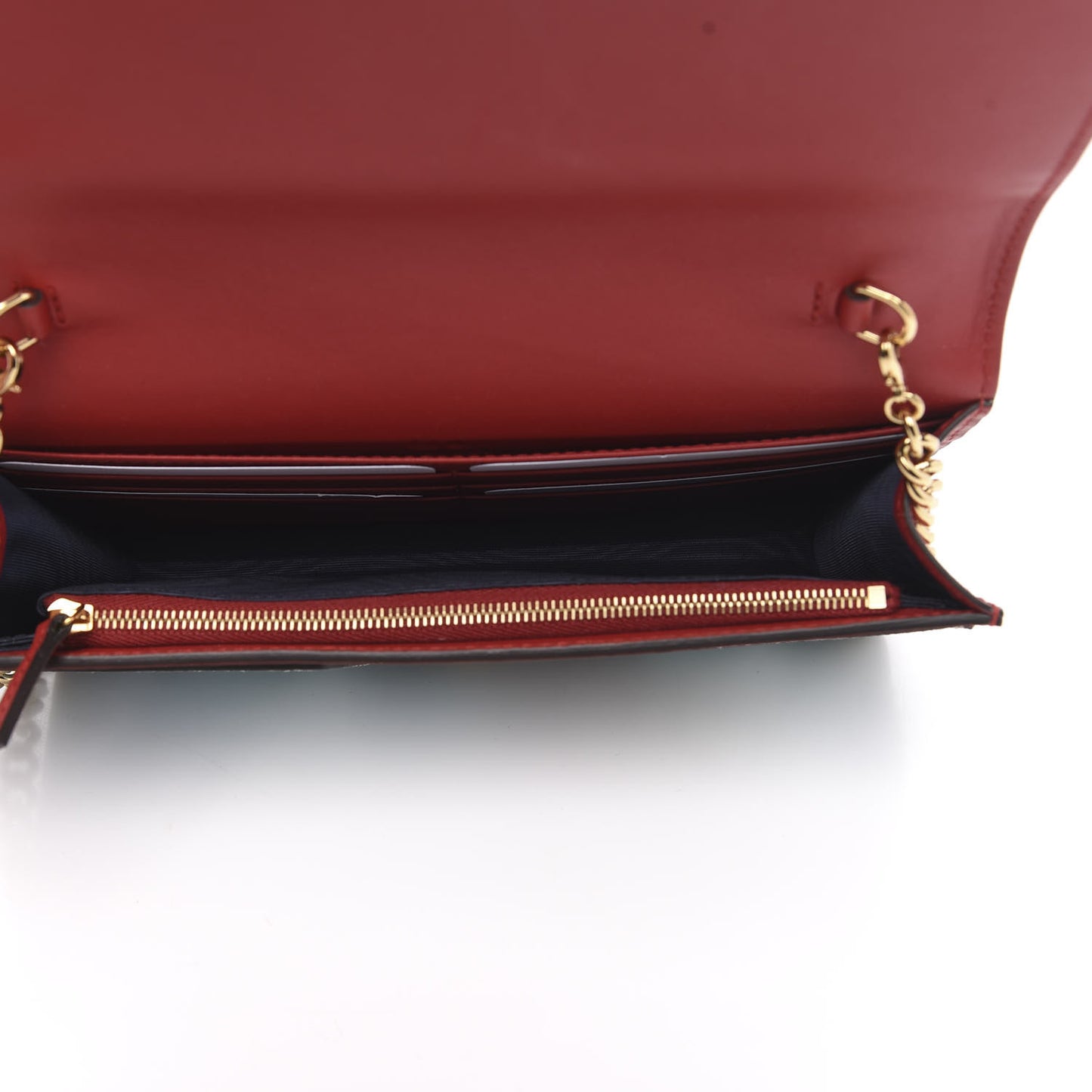 GG Supreme Monogram Blooms Chain Wallet Blue