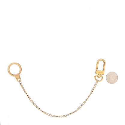 Louis Vuitton Metal Pochette Extender Key Ring Chain Gold 2 of 5