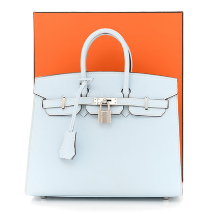Hermes Epsom Birkin Sellier 25 Bleu Brume 3 of 11