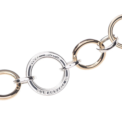 Tiffany 18K Yellow Gold Sterling Silver Circle Link Necklace 5 of 5