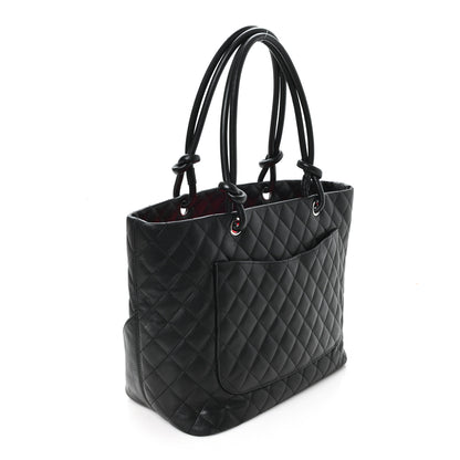 Chanel Calfskin Quilted Large Cambon Tote Black 3 of 10