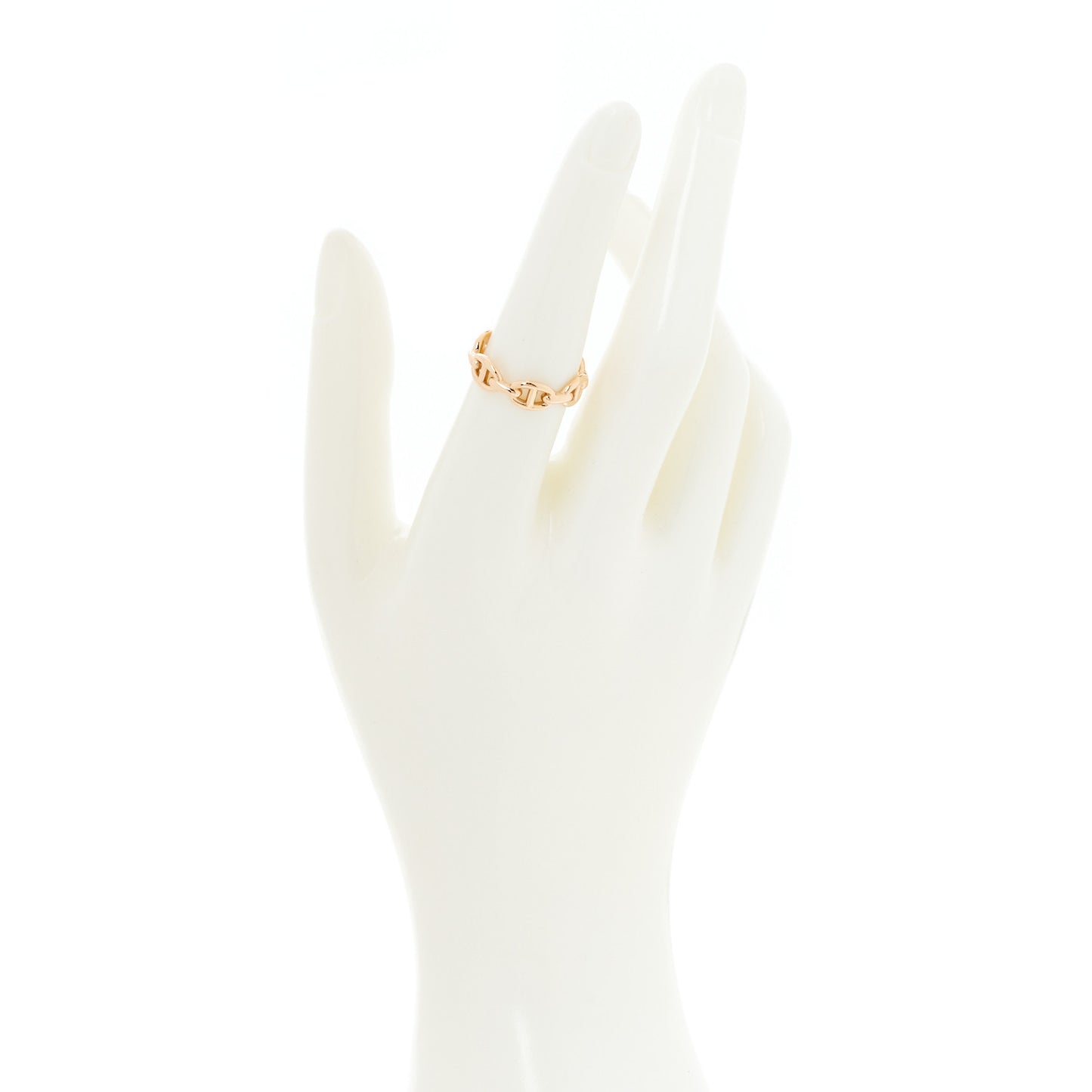 18K Rose Gold PM Chaine d'Ancre Enchainee Ring 55 7.25