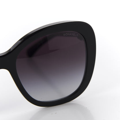 Chanel Acetate Butterfly Winter Pearl Sunglasses 5339-H Black 7 of 8