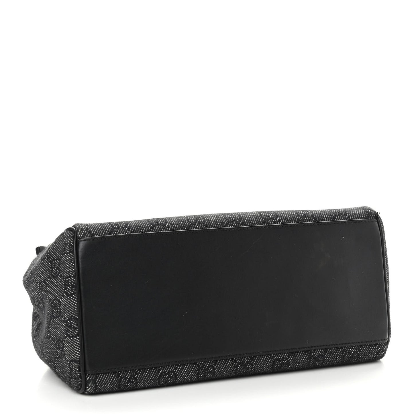 Denim Monogram GG Signature Shoulder Bag Black
